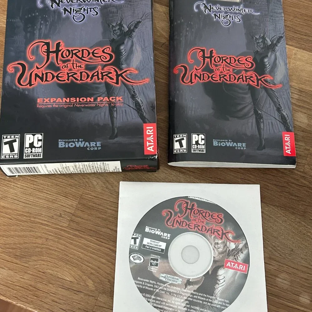2 PC GAMES 1 SEALED NWN Hordes of the Underdark & NWN 2 Mask of the Betrayer